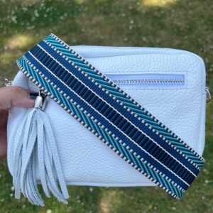 SILVER HARDWARE Bag Strap - Aztec Blue